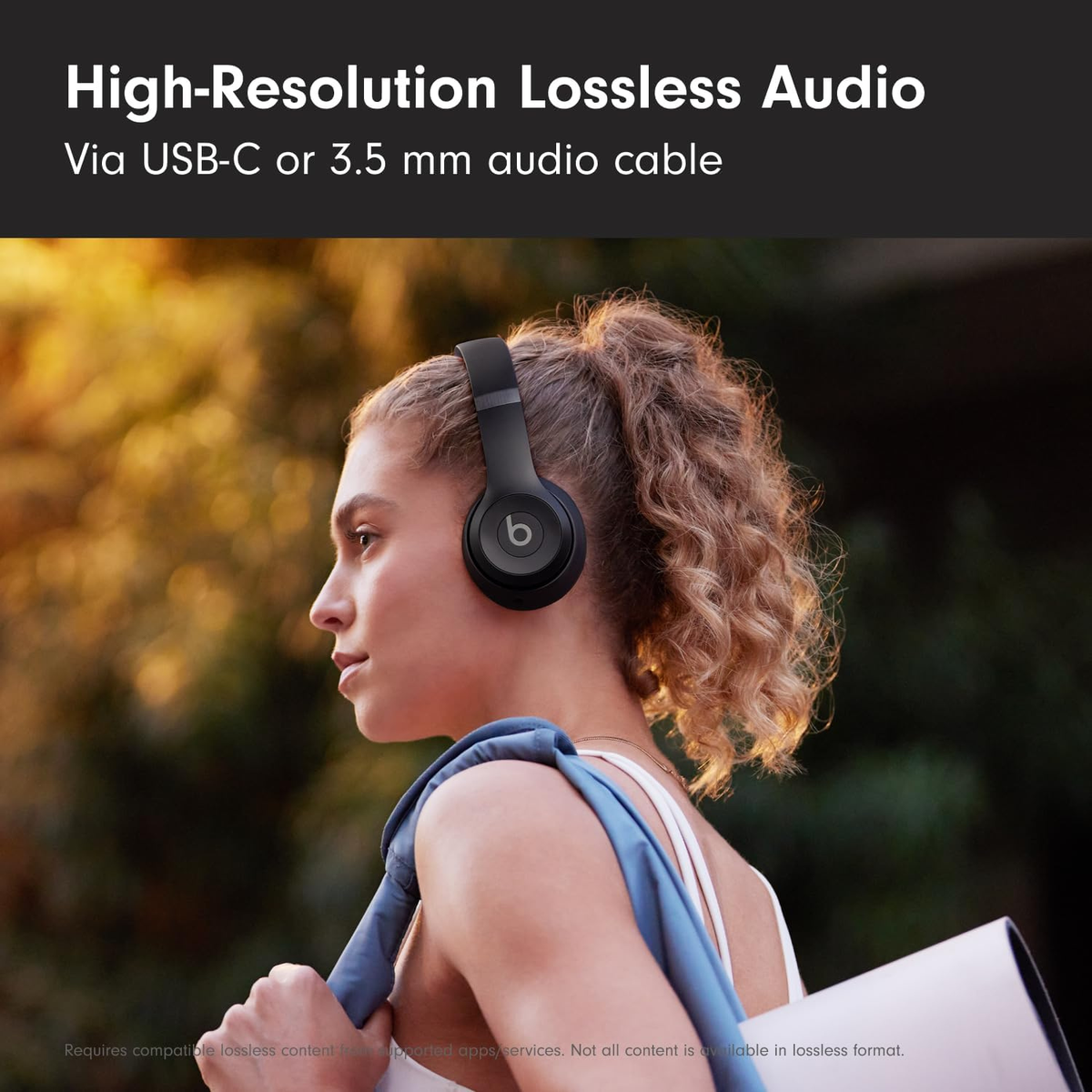 Beats Solo 4 Wireless On-Ear Bluetooth Headphones with Apple 20W Adapter Matte Black