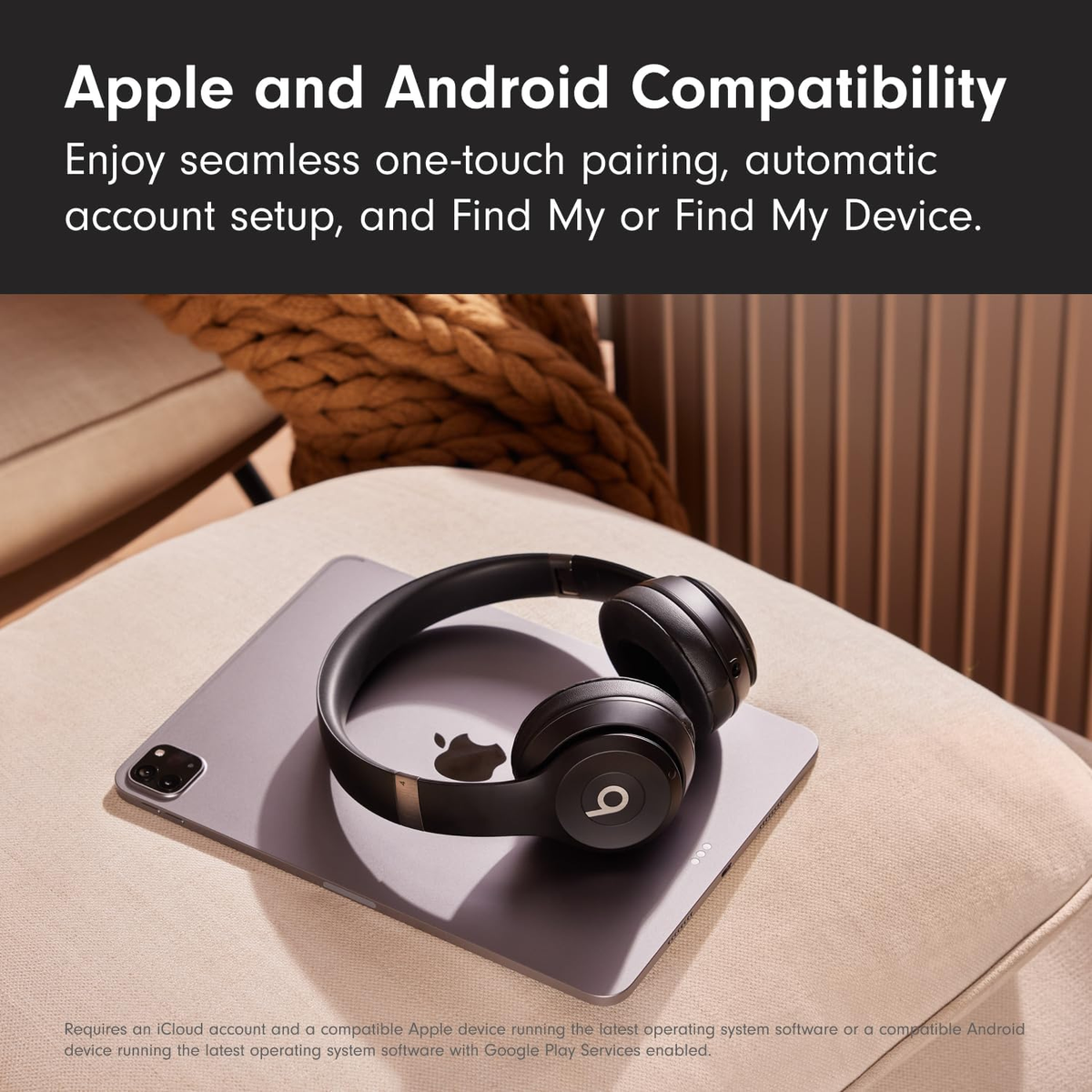 Beats Solo 4 Wireless On-Ear Bluetooth Headphones with Apple 20W Adapter Matte Black