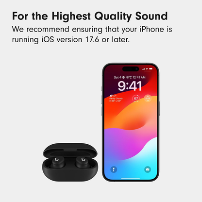 Beats Solo Buds Wireless Bluetooth Earbuds Matte Black with USB-C Charging Cable