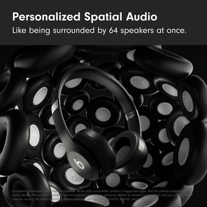 Beats Solo 4 Wireless On-Ear Bluetooth Headphones with Apple 20W Adapter Matte Black