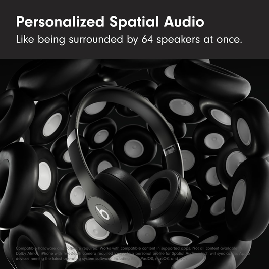 Beats Solo 4 Wireless On-Ear Bluetooth Headphones with Apple 20W Adapter Matte Black