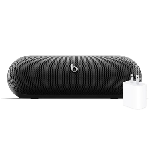 Beats Pill Portable Bluetooth Speaker Matte Black with Apple 20W USB-C Power Adapter