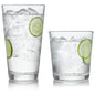 Preston Tumbler & Rocks Drinking Glasses Set of 16 | Clear All-Purpose Glassware Set with 8 Tall Tumblers (16 oz) & 8 Rocks Glasses (13 oz) | Wide-Rim Lead-Free Drinkware for Water, Juice, Cocktails & More